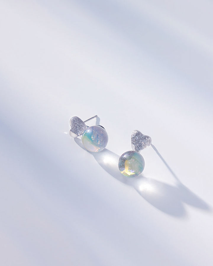 【手工】愛心汽水糖｜耳環 - 愛心, 耳針 最強新品｜首批限量|0530．I miss you.|全館商品|耳環｜Earring|搭配指南|上班可以戴